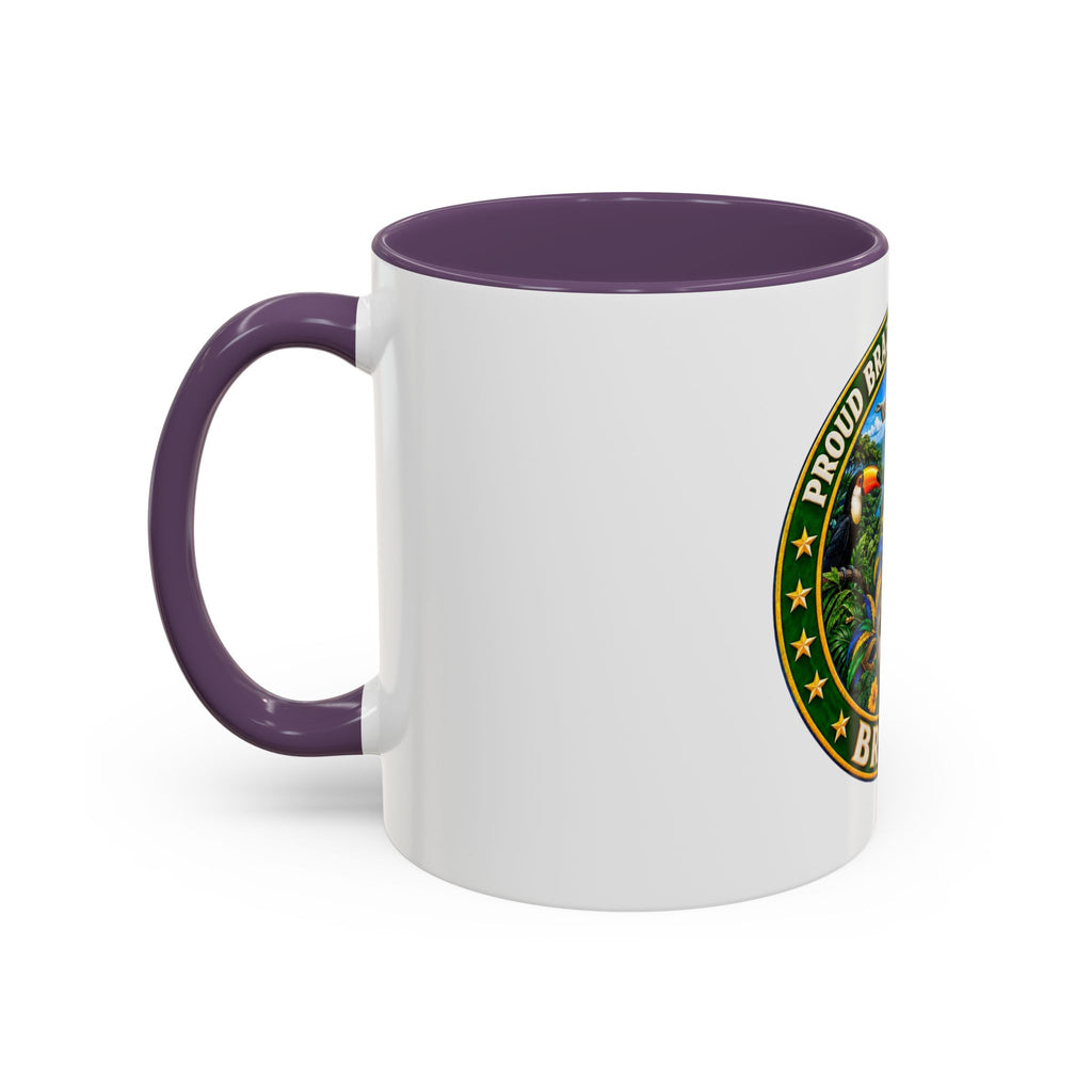 Brazil Pride Coffee Mug – "Proud Brazilian Heritage" Accent Ceramic Mug (11/15oz)