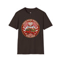 Poland Pride T-Shirt — "Proud Polish Heritage" Circle Crest with White Eagle and Floral Motif