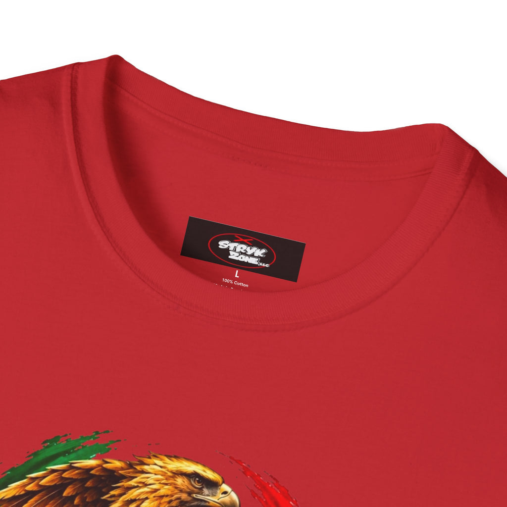 Mexico Heritage T-Shirt — Mexican Eagle, Guitar & Cactus Graphic