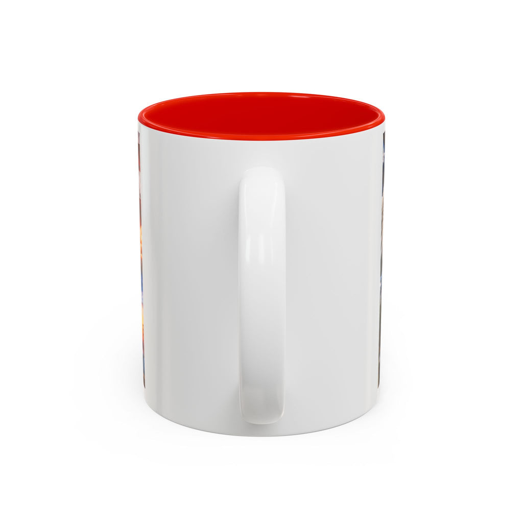 Patriotic USA Collage Mug — Statue of Liberty, Capitol & American Flag (Two-Tone)