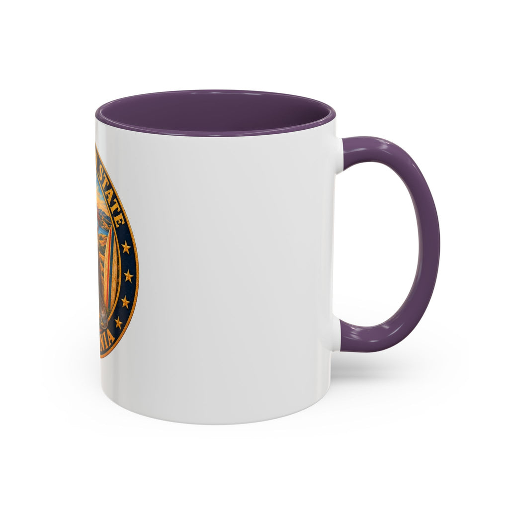 California Golden State Coffee Mug — Bear, Golden Gate & Poppies Accent Mug
