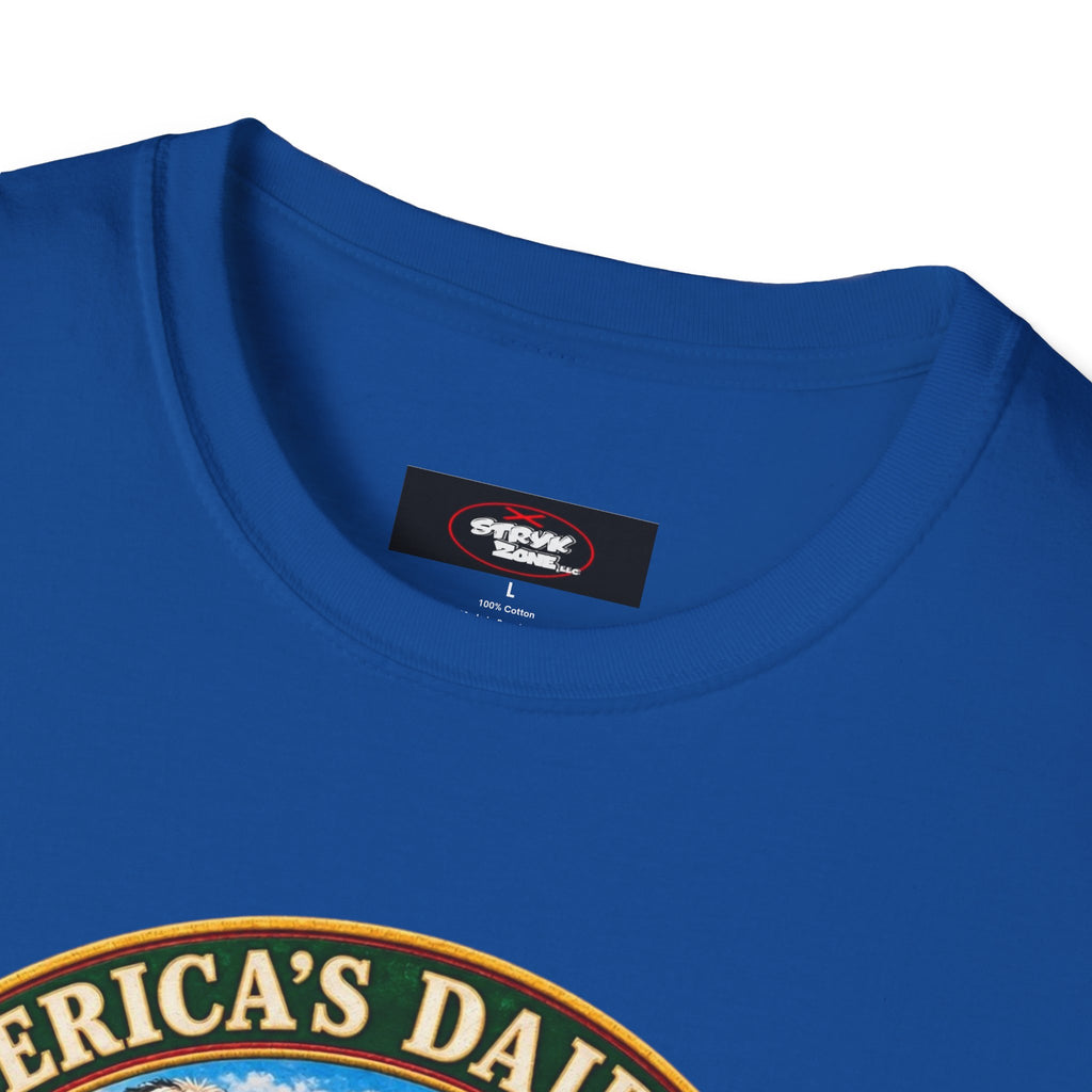 Wisconsin America’s Dairyland T-Shirt — Vintage State Badge Tee