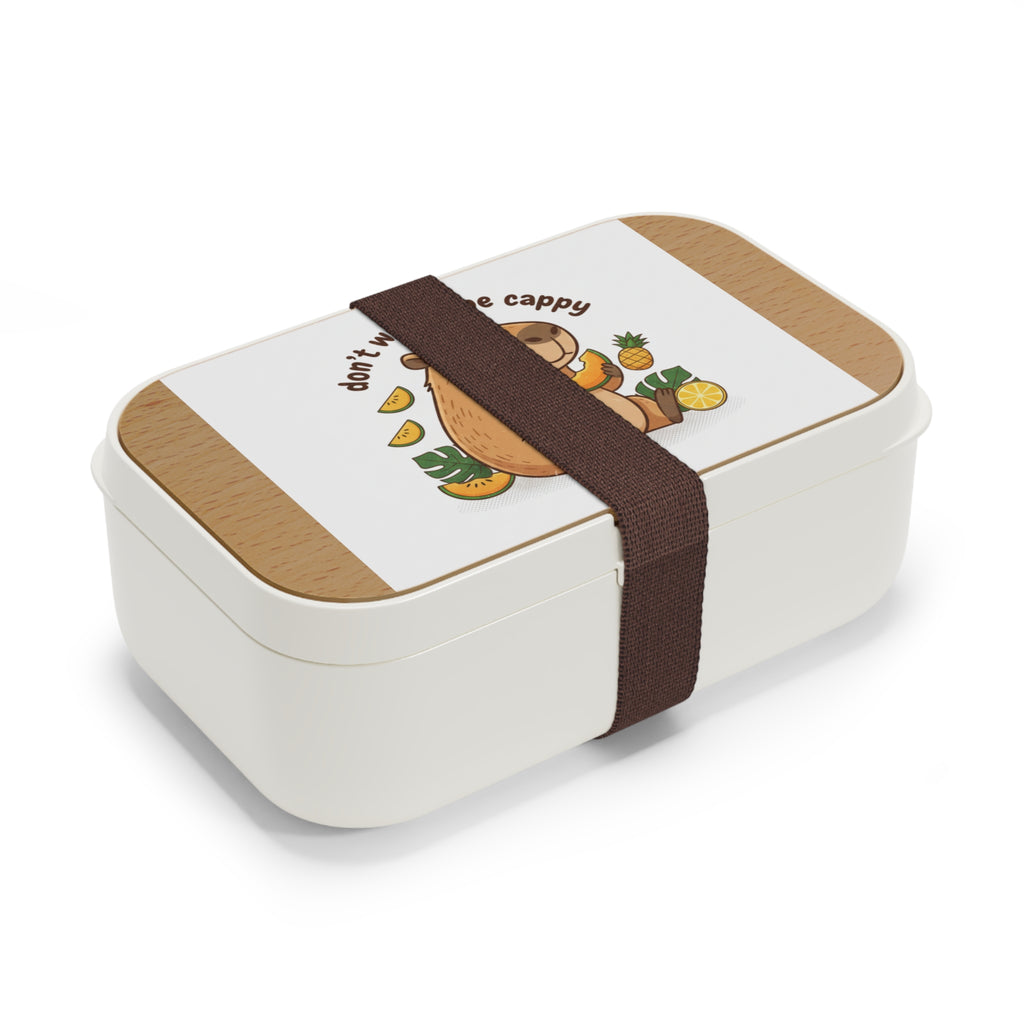 Bento Lunch Box — Capybara "Don't Worry Be Cappy" Cute Lunchbox