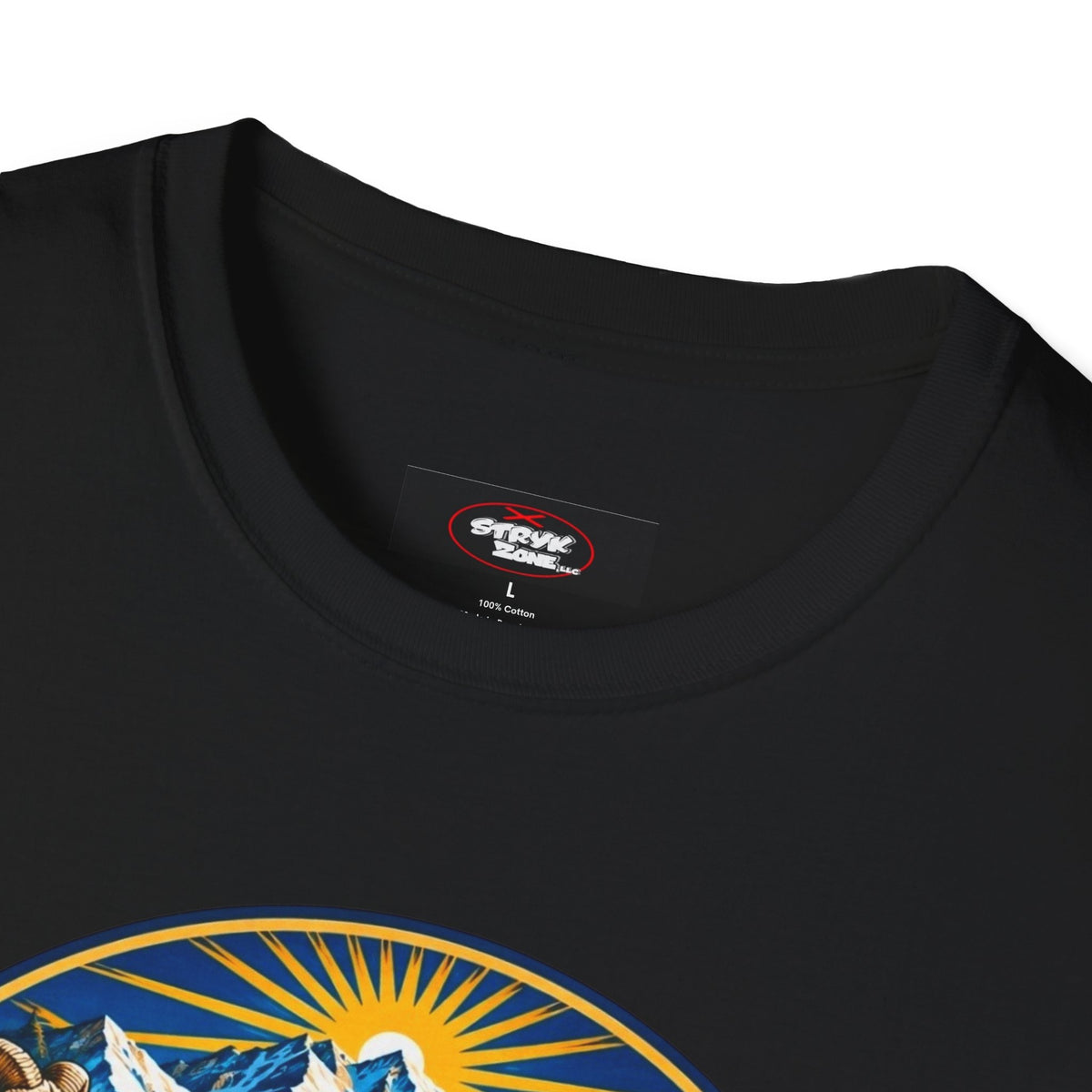 Colorado Retro Mountain Badge T-Shirt — Colorado State Circle Logo Tee