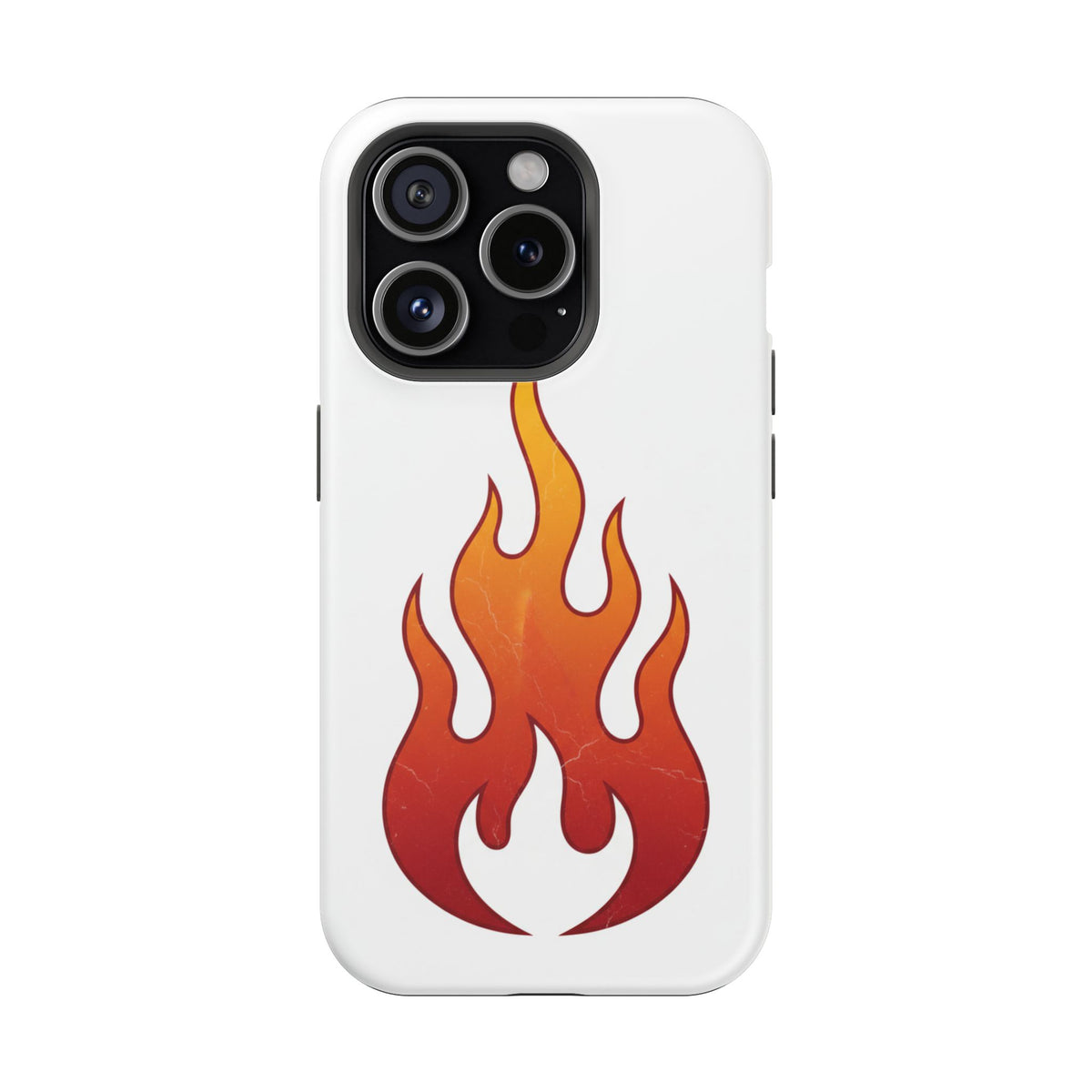 Flame Graphic Phone Case — Magnetic Impact‑Resistant Protective Cover
