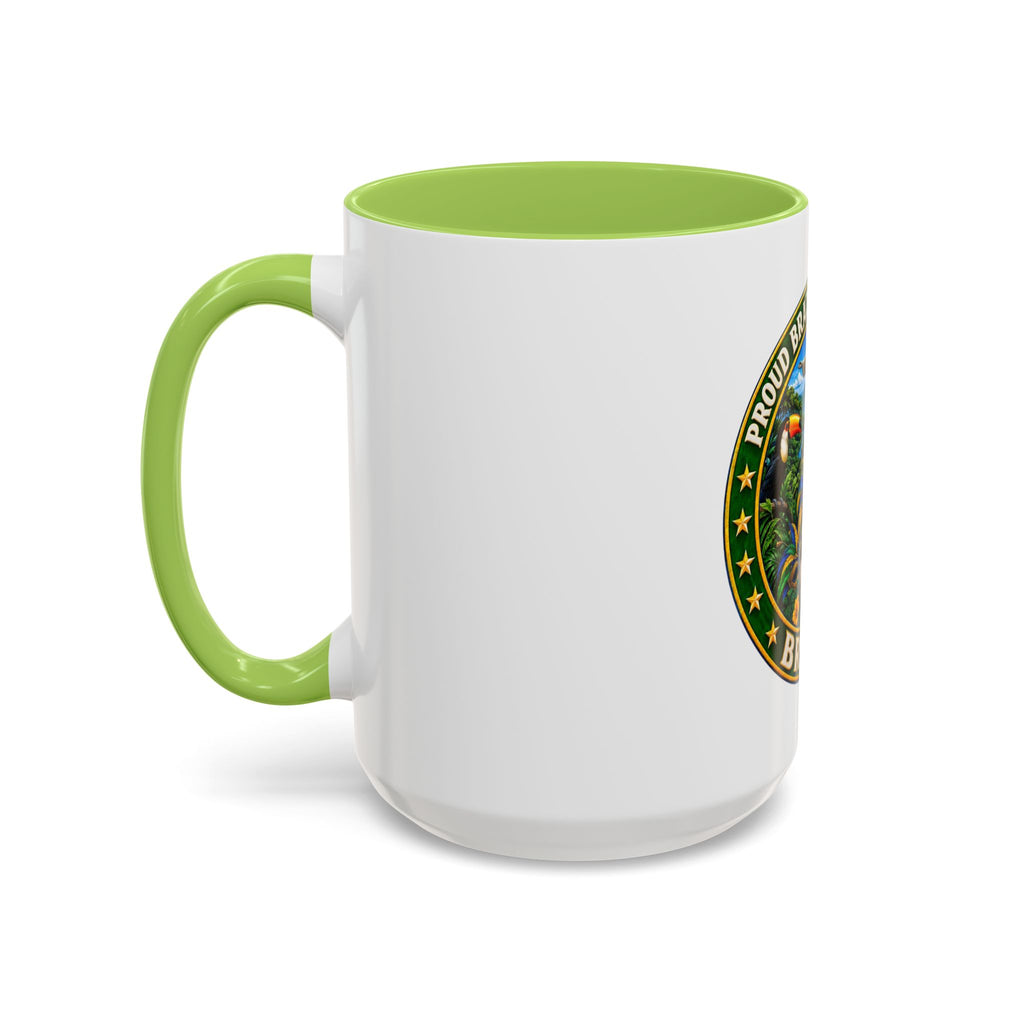 Brazil Pride Coffee Mug – "Proud Brazilian Heritage" Accent Ceramic Mug (11/15oz)