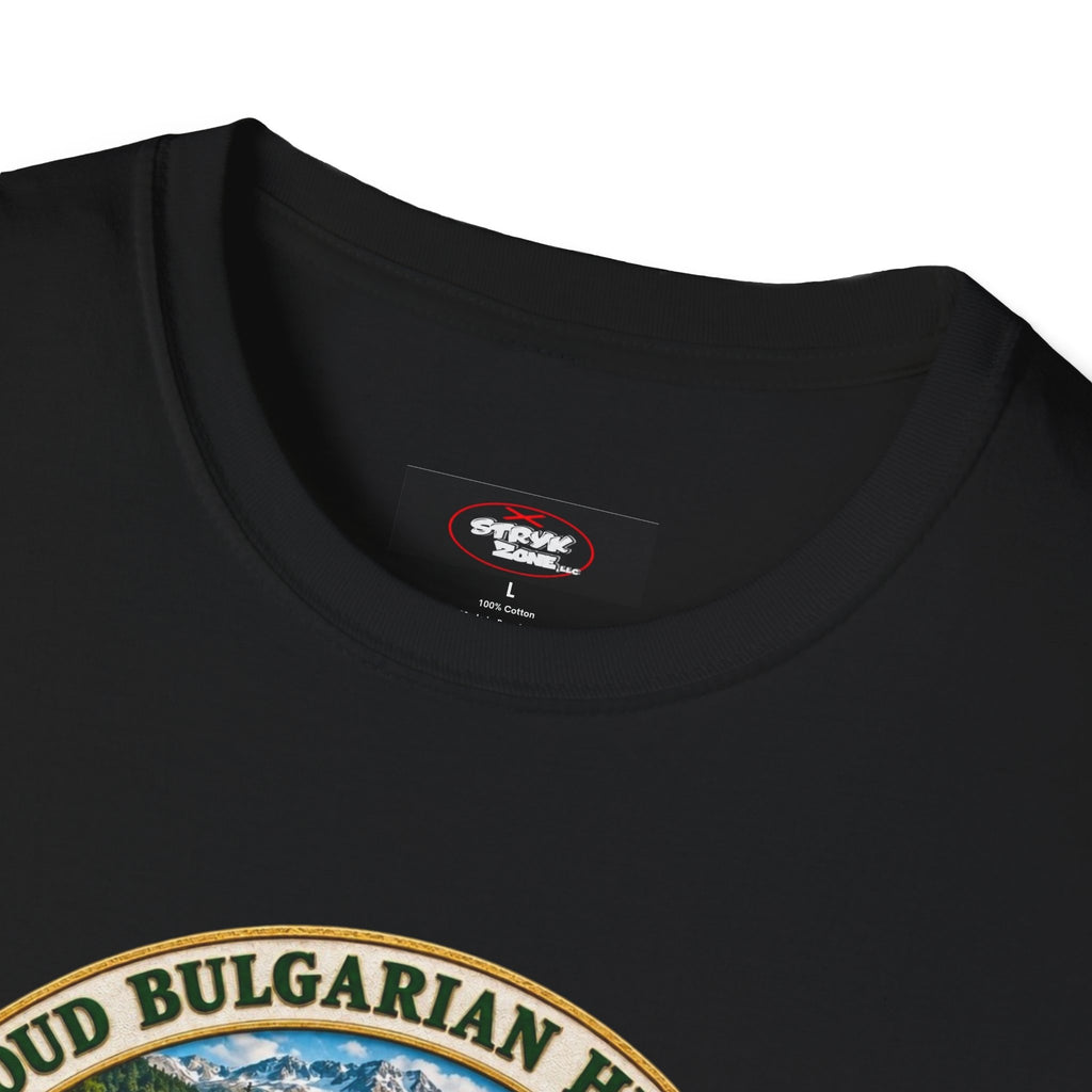 Bulgaria Heritage Graphic T-Shirt — "Proud Bulgarian Heritage" Rose Emblem