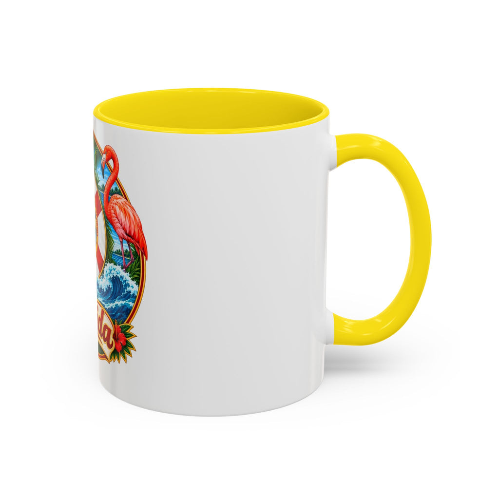 Florida Vintage Travel Coffee Mug — Flamingo, Alligator & State Seal Accent Mug