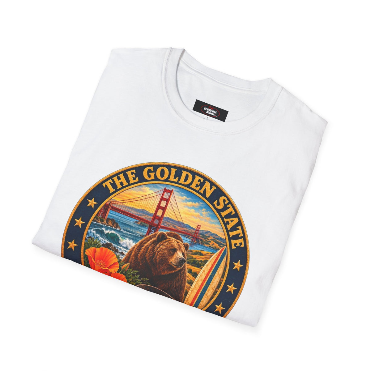 California Golden State Vintage Bear Graphic T-Shirt