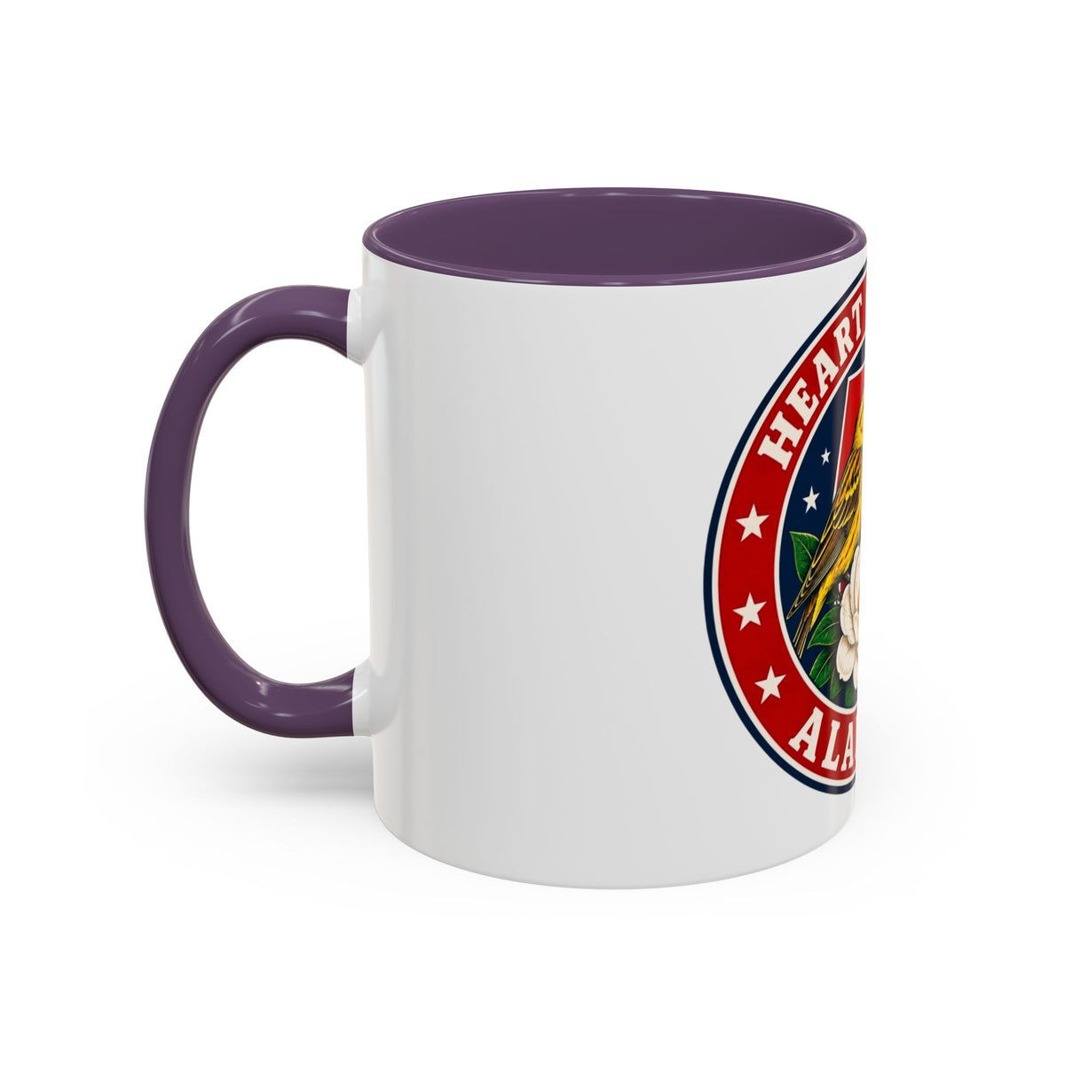 Alabama 'Heart of Dixie' Accent Coffee Mug — Magnolia & Yellowhammer State Pride