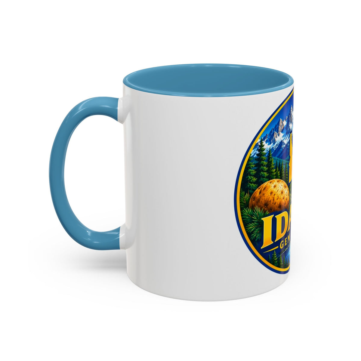 Idaho Gem State Coffee Mug — Mountain, Elk & Potato Travel Souvenir (11/15oz)