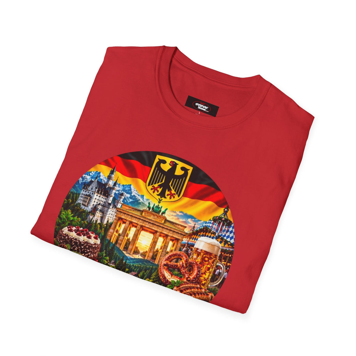 Germany Vintage Travel T-Shirt — Retro German Landmarks & Crest Graphic