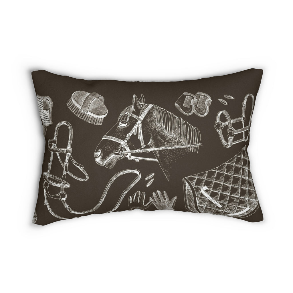 Equestrian Sketch Lumbar Pillow