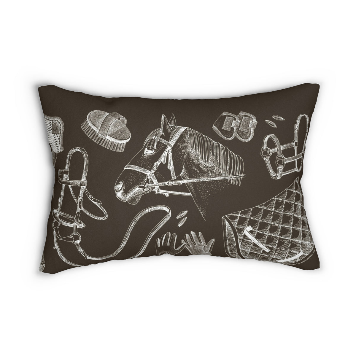 Equestrian Sketch Lumbar Pillow
