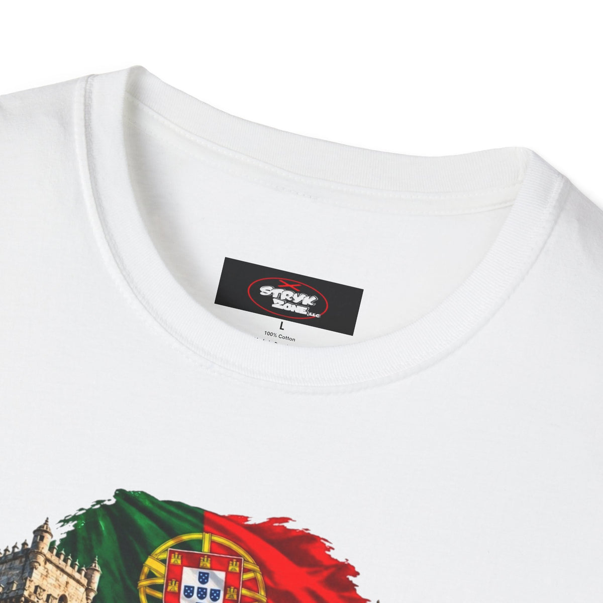 Portugal Travel T-Shirt — Vintage Lisbon Landmarks & Azulejo Heart Design