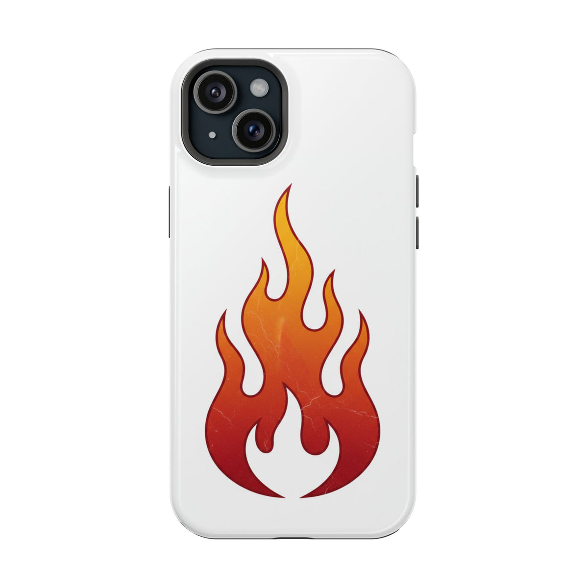 Flame Graphic Phone Case — Magnetic Impact‑Resistant Protective Cover