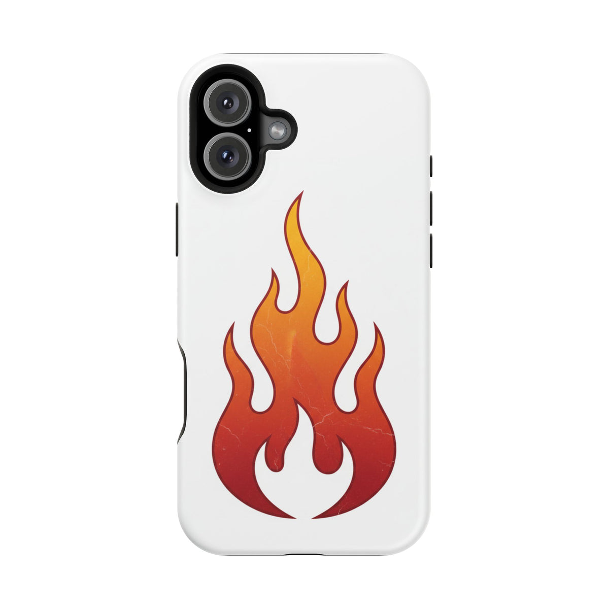Flame Graphic Phone Case — Magnetic Impact‑Resistant Protective Cover