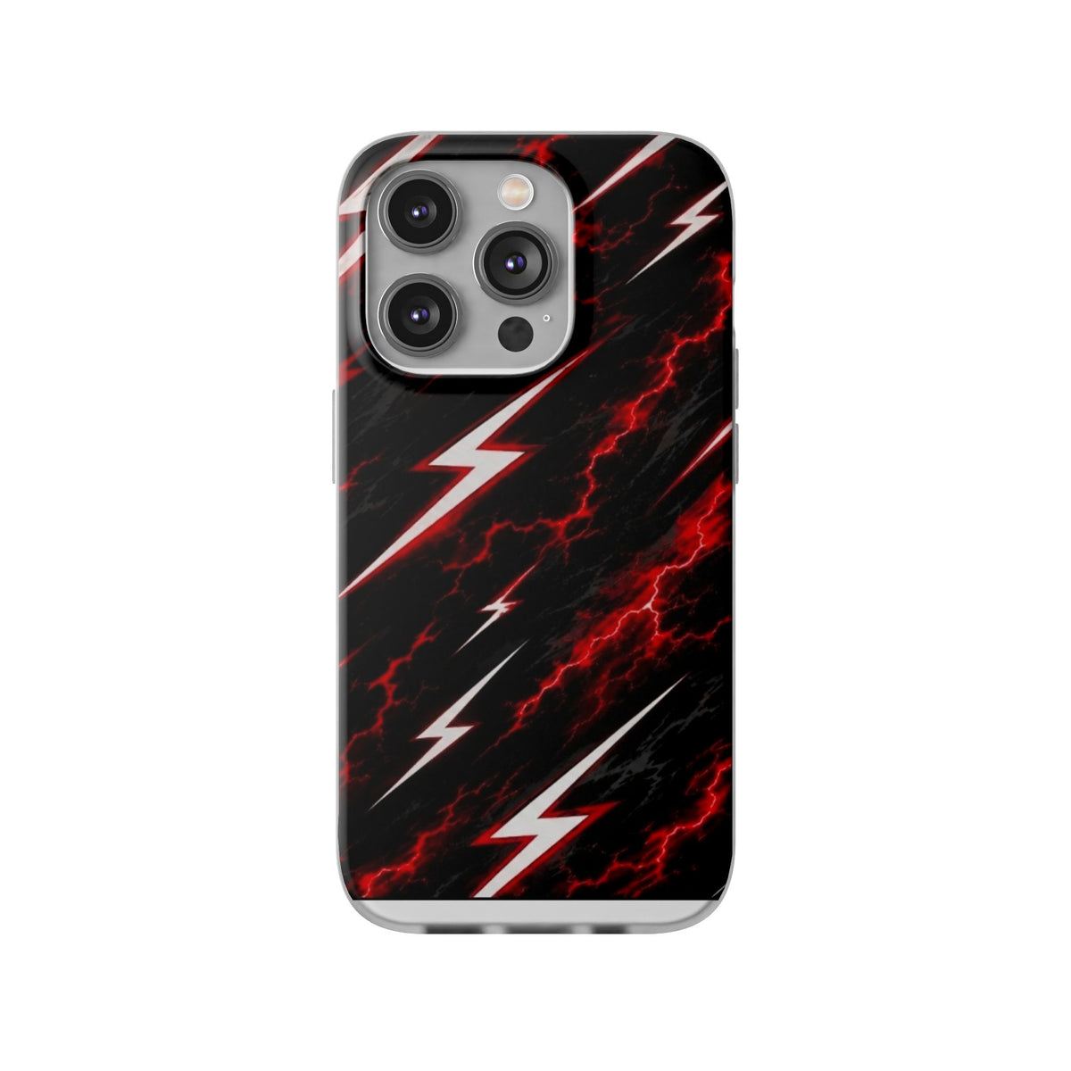 Phone Case — Red Lightning Bolt Storm Flexi Case