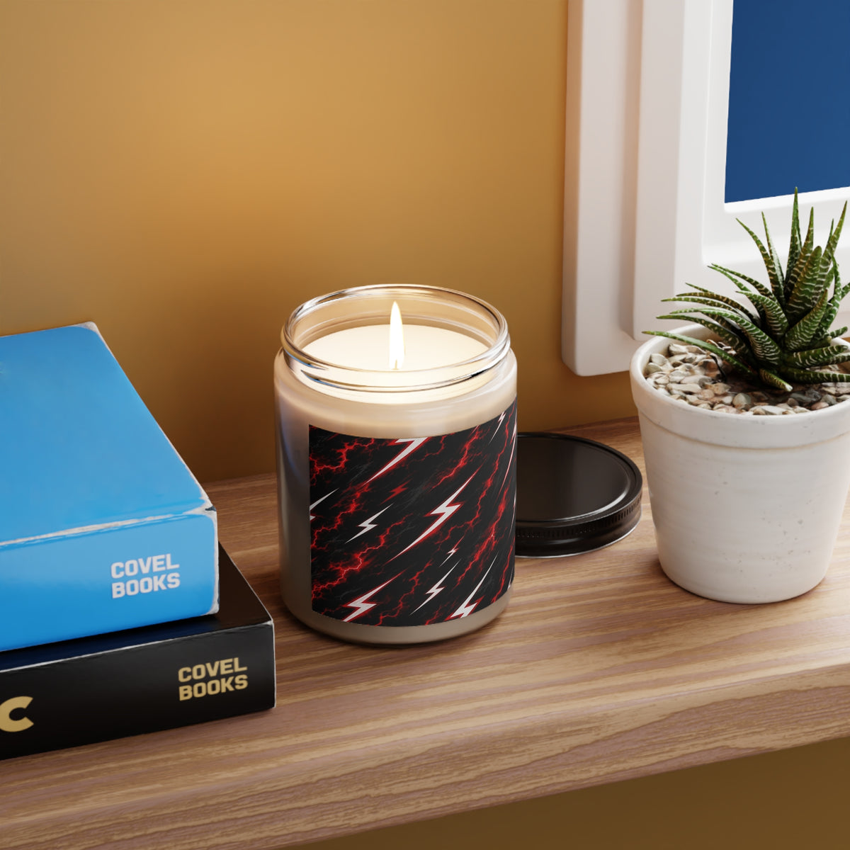 9oz Lightning Bolt Scented Candle — Spicy Amber & Smoke
