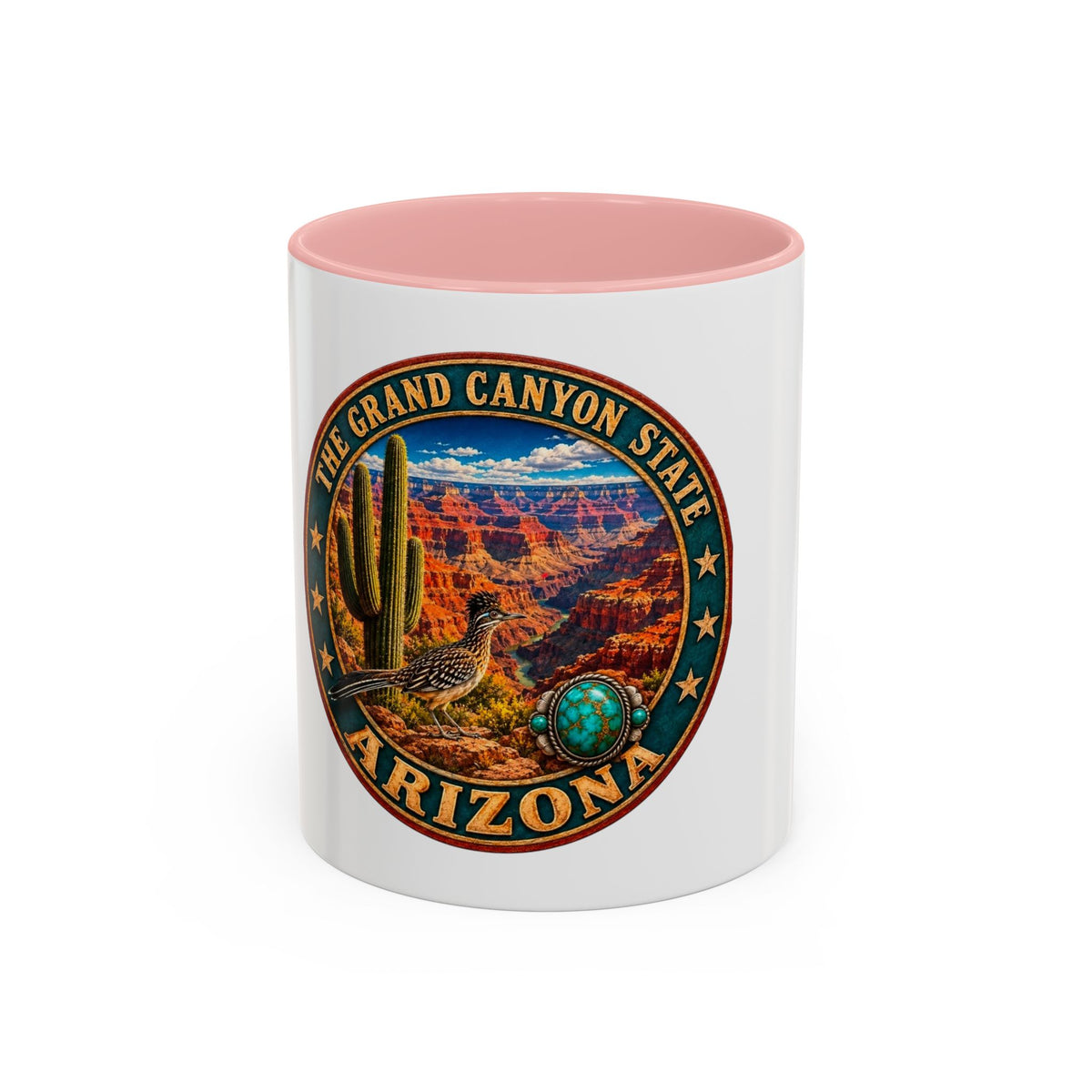 Arizona Grand Canyon Coffee Mug – Vintage State Seal Accent Mug (11/15 oz)