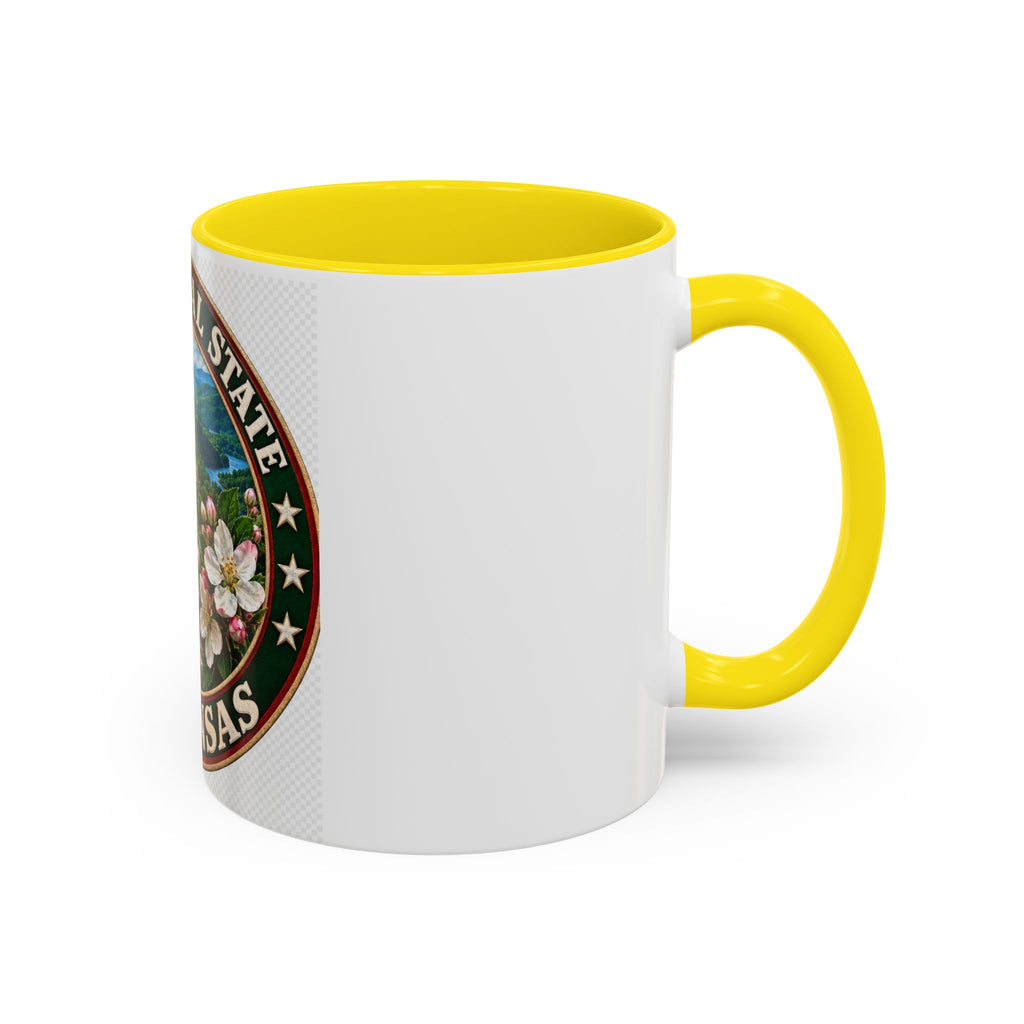 Arkansas State Mug - "The Natural State" Wild Boar, Diamond & Apple Blossom Coffee Cup (11/15oz)