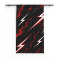 Sheer Curtain — Red Lightning Bolt Sheer Window Panel