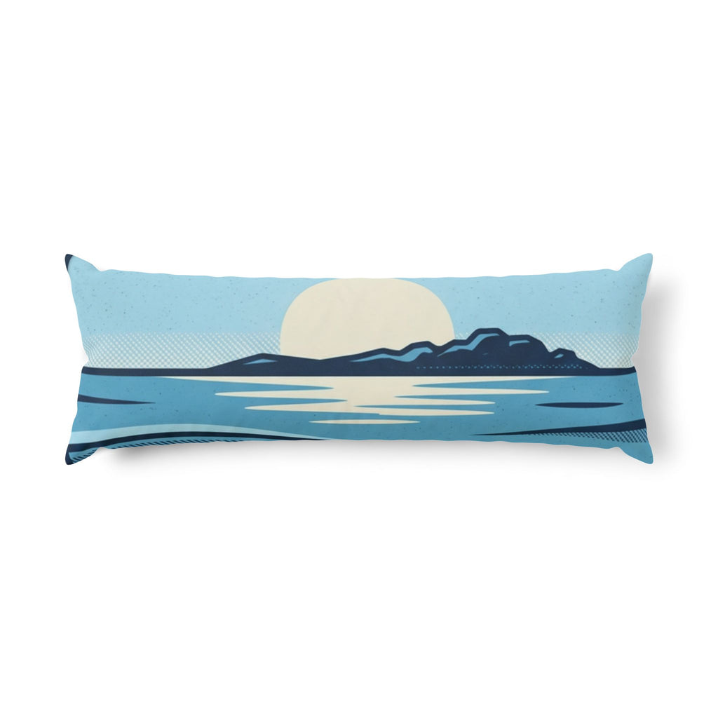 Body Pillow — Tranquil Seascape Moonrise Lumbar Pillow