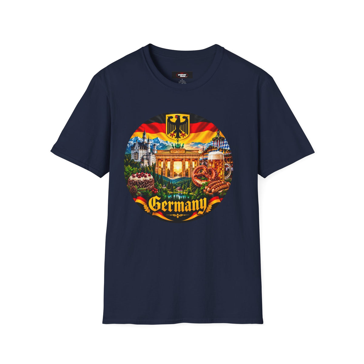 Germany Vintage Travel T-Shirt — Retro German Landmarks & Crest Graphic