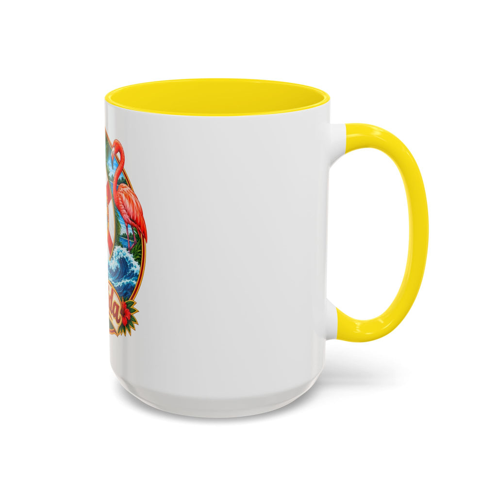 Florida Vintage Travel Coffee Mug — Flamingo, Alligator & State Seal Accent Mug
