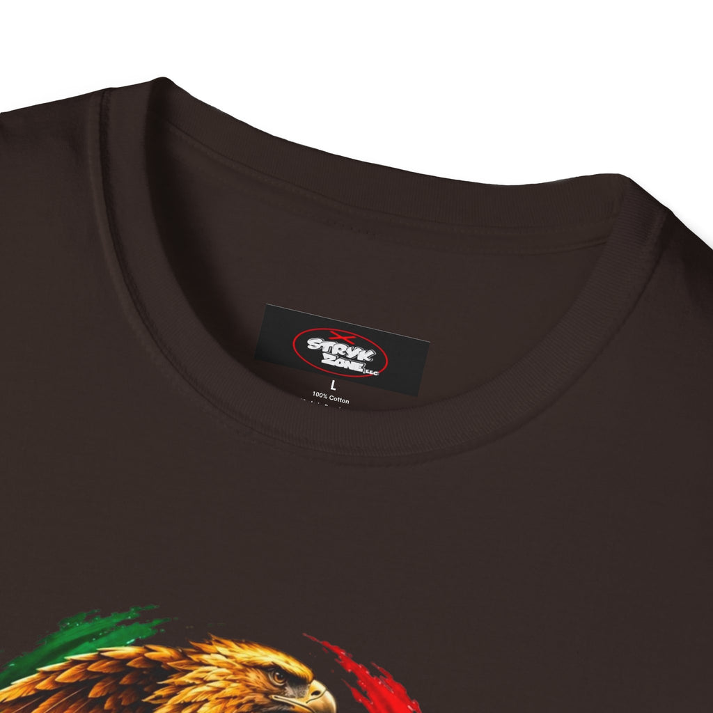 Mexico Heritage T-Shirt — Mexican Eagle, Guitar & Cactus Graphic