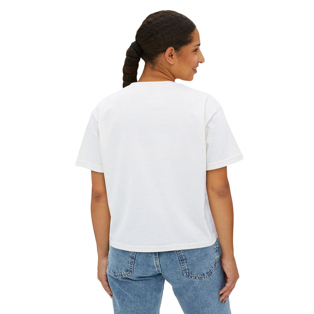 Cute Bulldog Hearts Boxy Tee