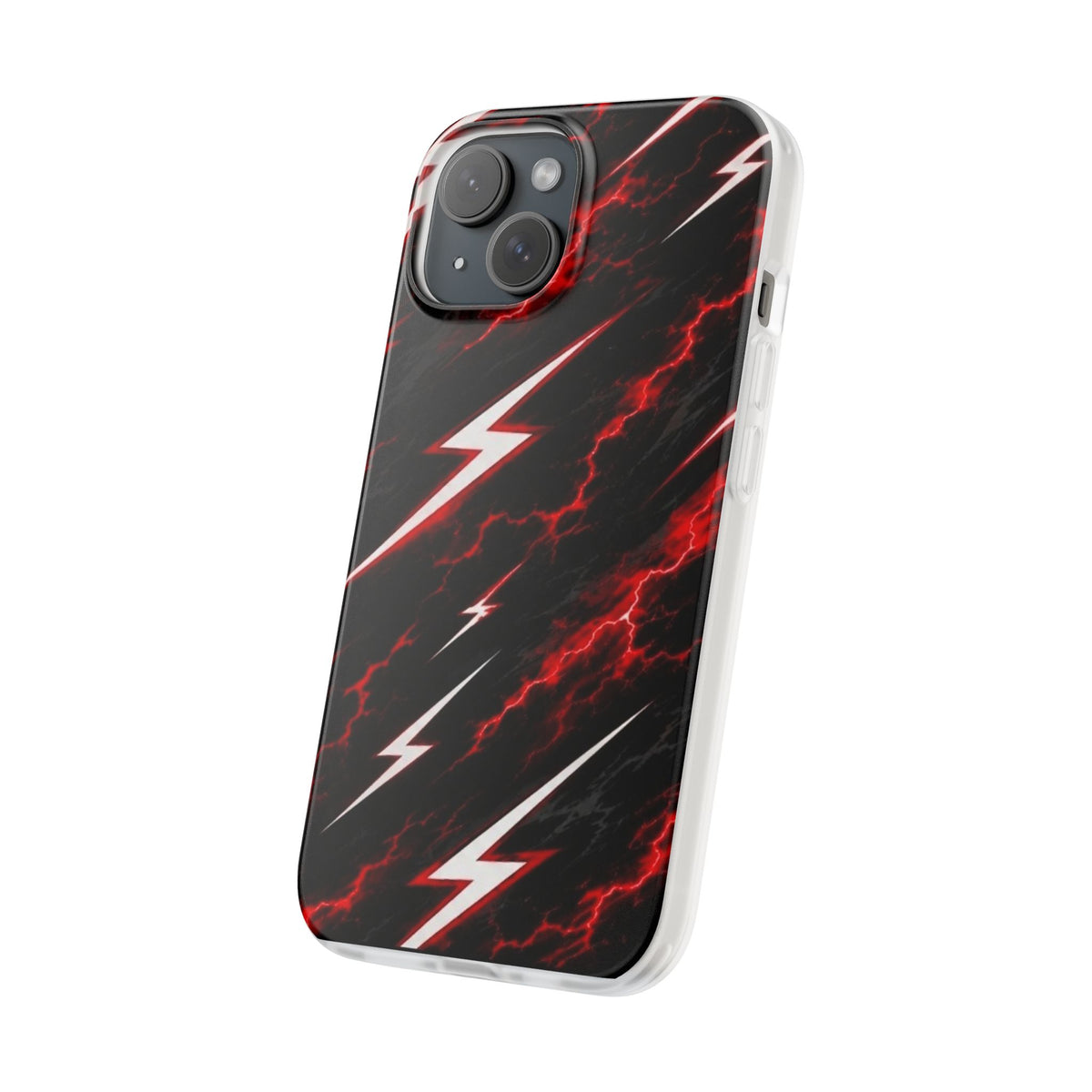 Phone Case — Red Lightning Bolt Storm Flexi Case