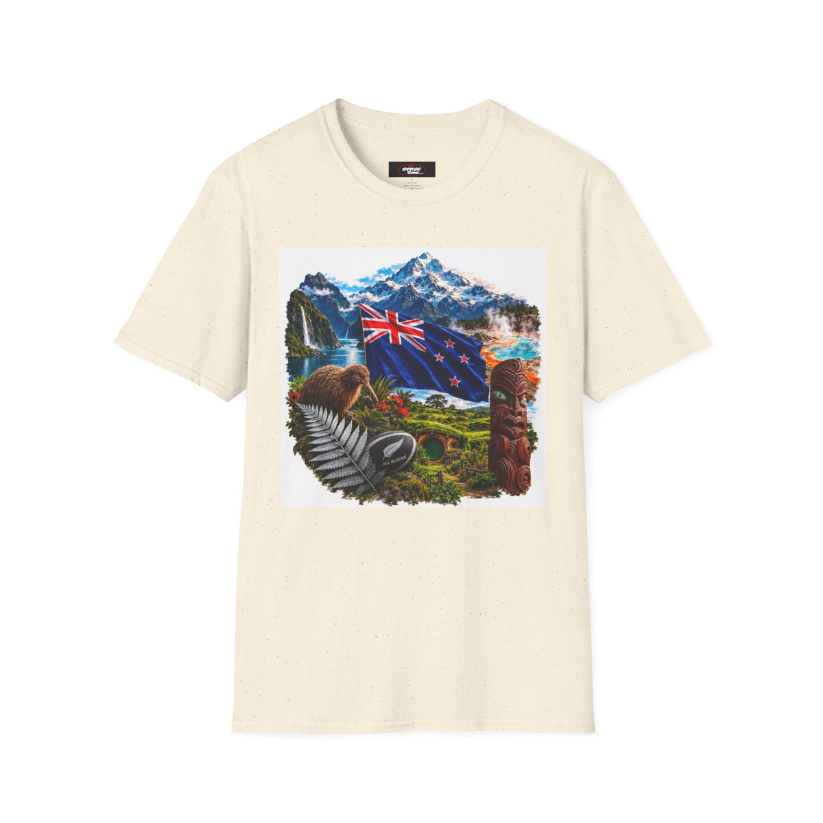 New Zealand Heritage T-Shirt – Kiwi, Fern & Mount Cook Scenic Tee