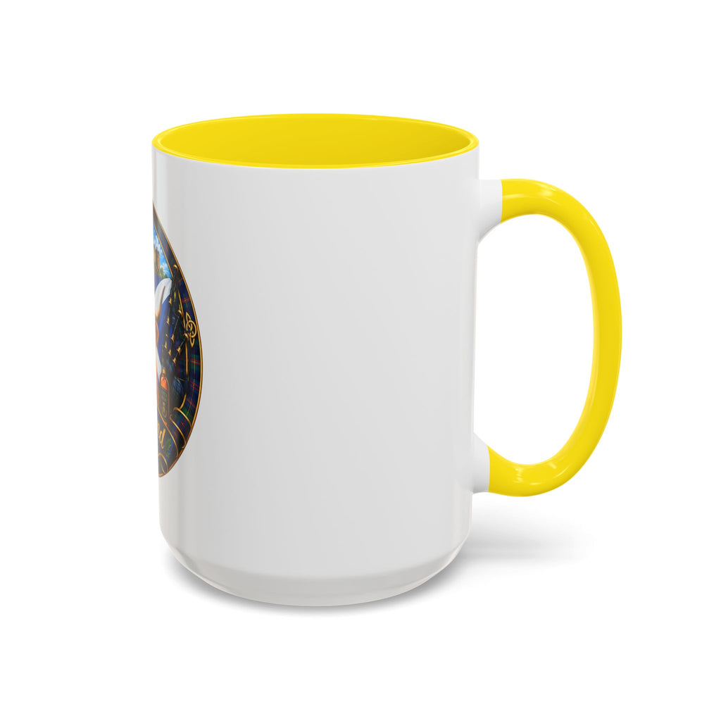 Scotland Highland Cow Accent Coffee Mug — Scottish Castle & Thistle Design