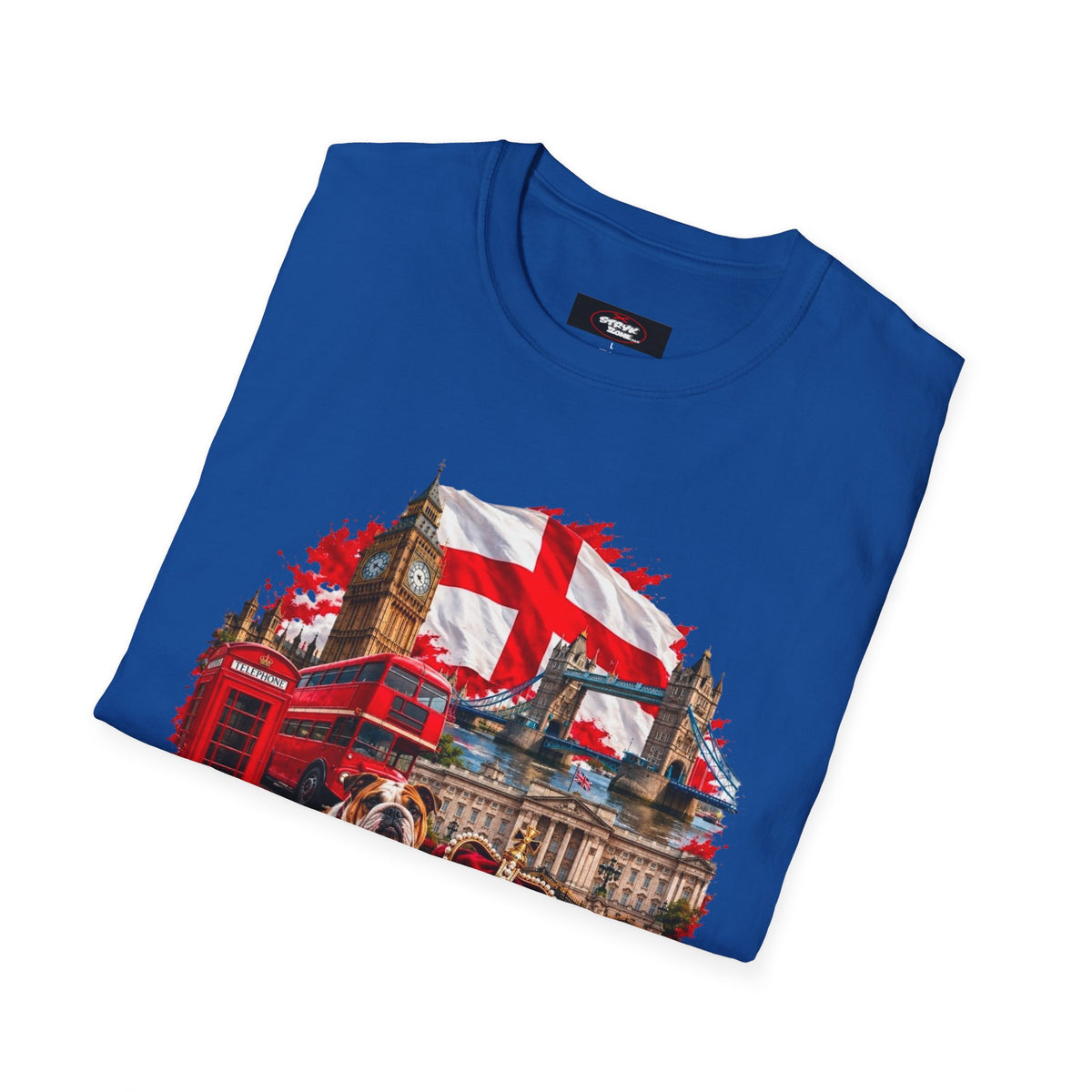 England Collage T‑Shirt — London Icons & St. George’s Flag Design