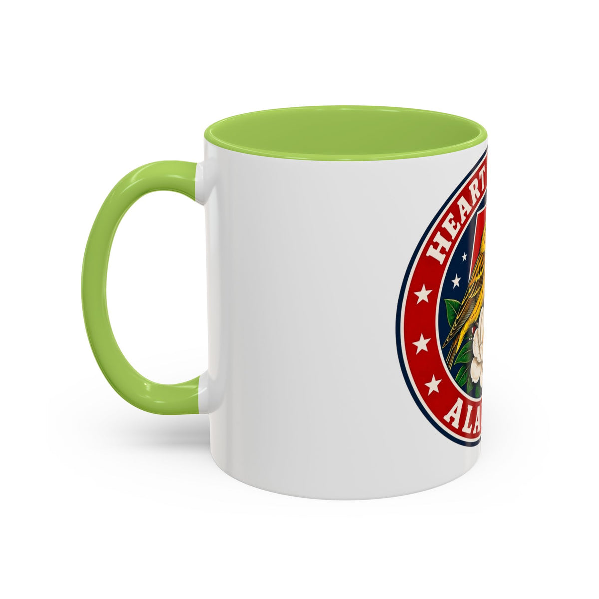 Alabama 'Heart of Dixie' Accent Coffee Mug — Magnolia & Yellowhammer State Pride