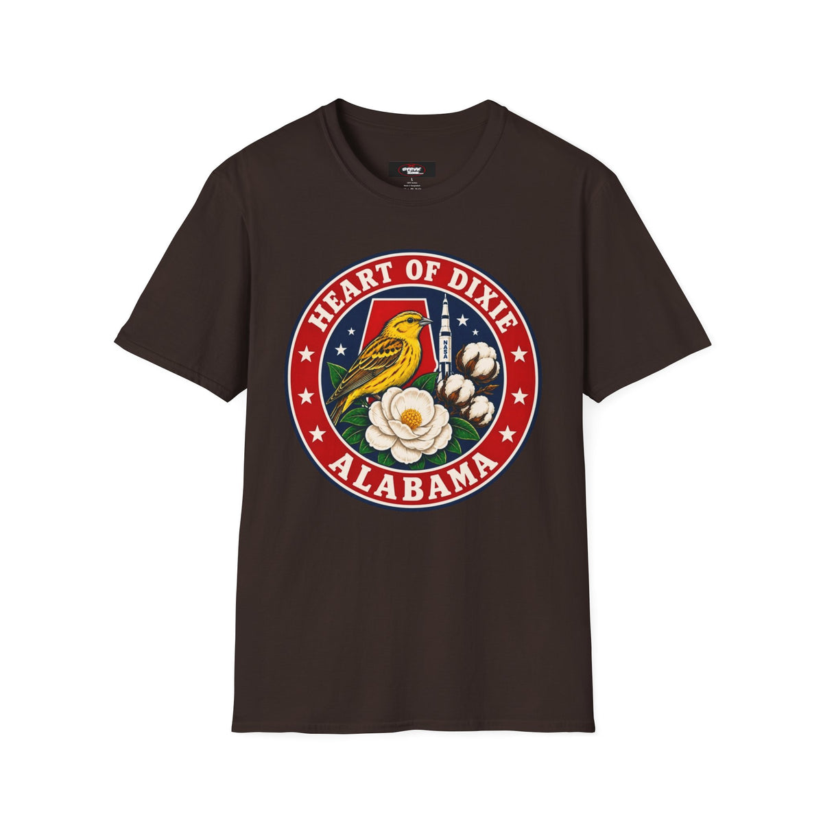 Alabama Heart of Dixie T‑Shirt — Yellowhammer & Magnolia State Emblem