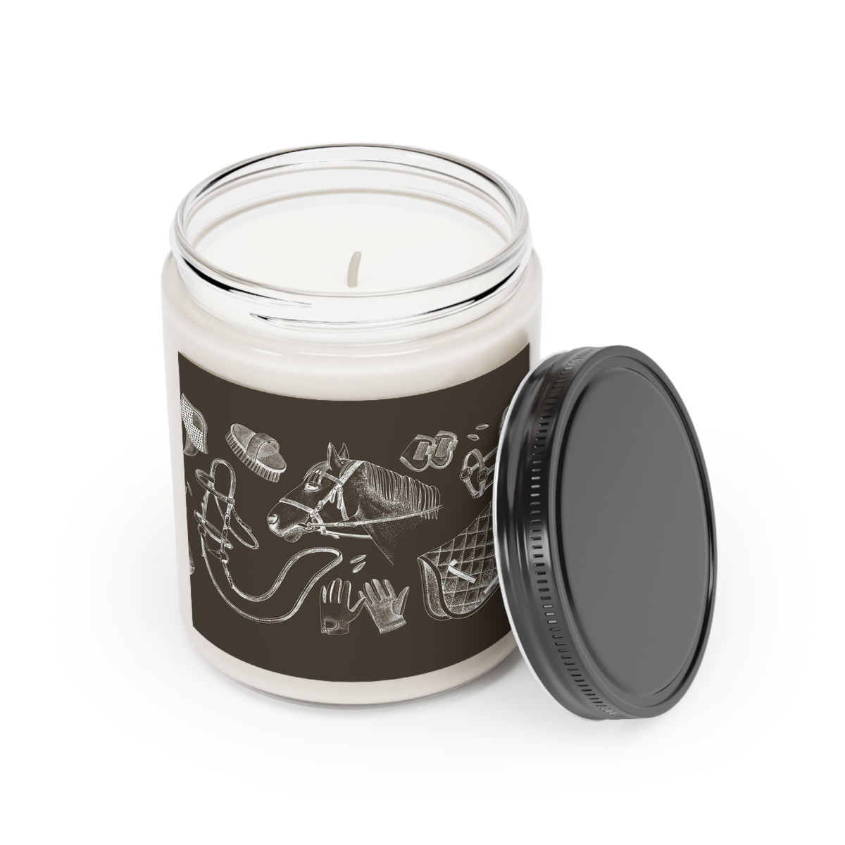 Equestrian Chalkboard Scented Candle — 9oz Horse Rider Gift