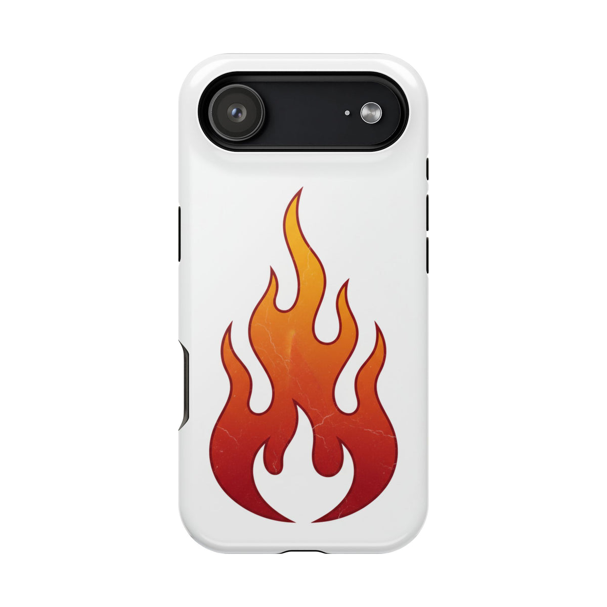Flame Graphic Phone Case — Magnetic Impact‑Resistant Protective Cover