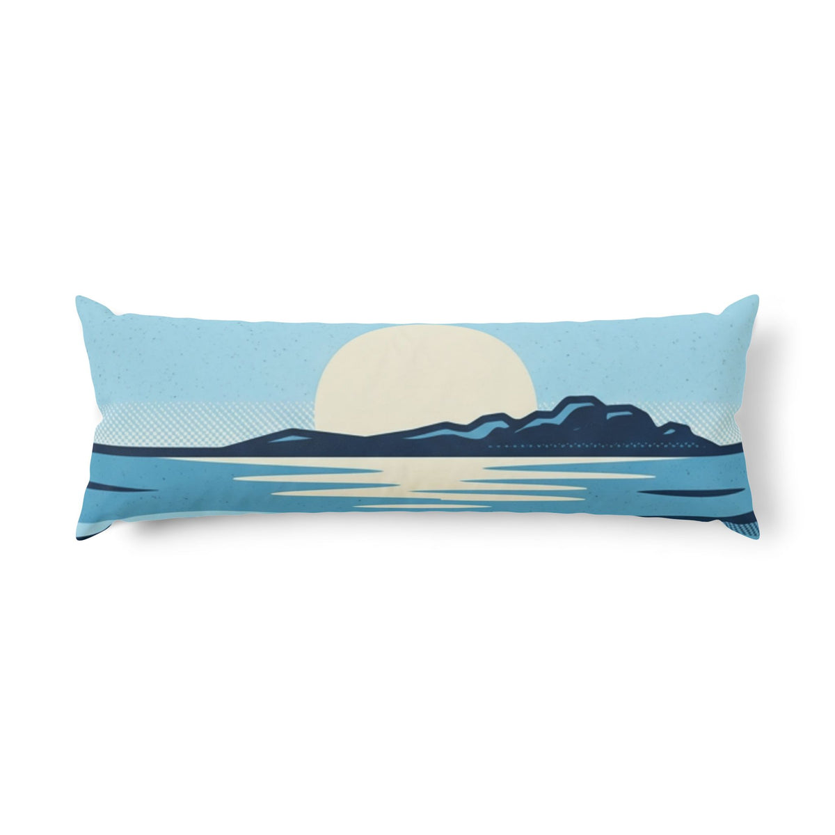 Body Pillow — Tranquil Seascape Moonrise Lumbar Pillow