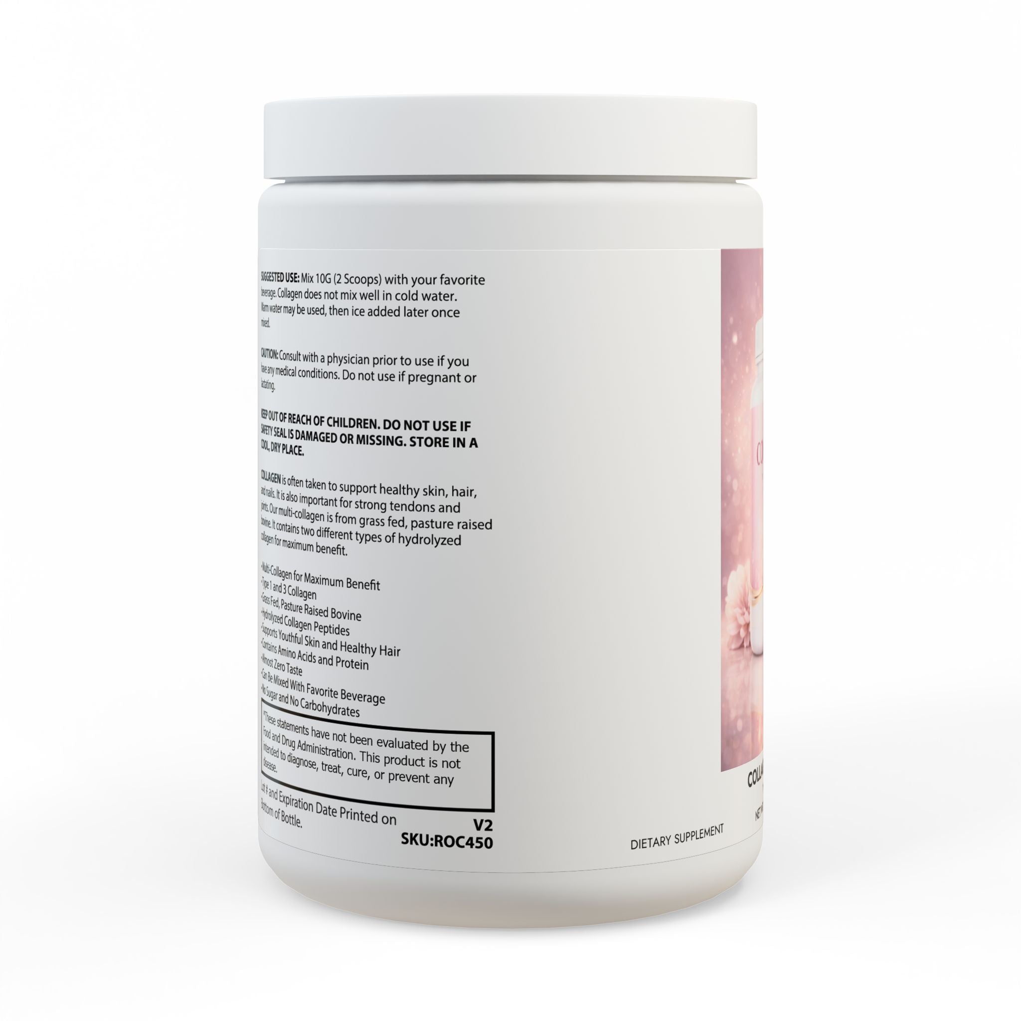 Collagen Peptides Type I & III Supplement (350g, 12.3oz)