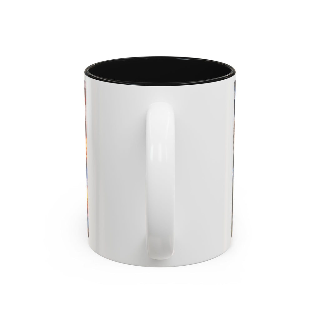 Patriotic USA Collage Mug — Statue of Liberty, Capitol & American Flag (Two-Tone)