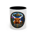 Scotland Highland Cow Accent Coffee Mug — Scottish Castle & Thistle Design