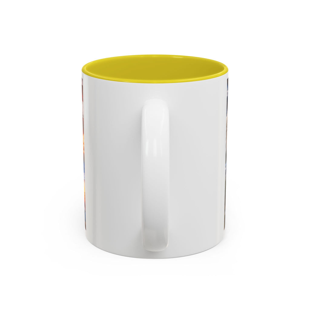 Patriotic USA Collage Mug — Statue of Liberty, Capitol & American Flag (Two-Tone)