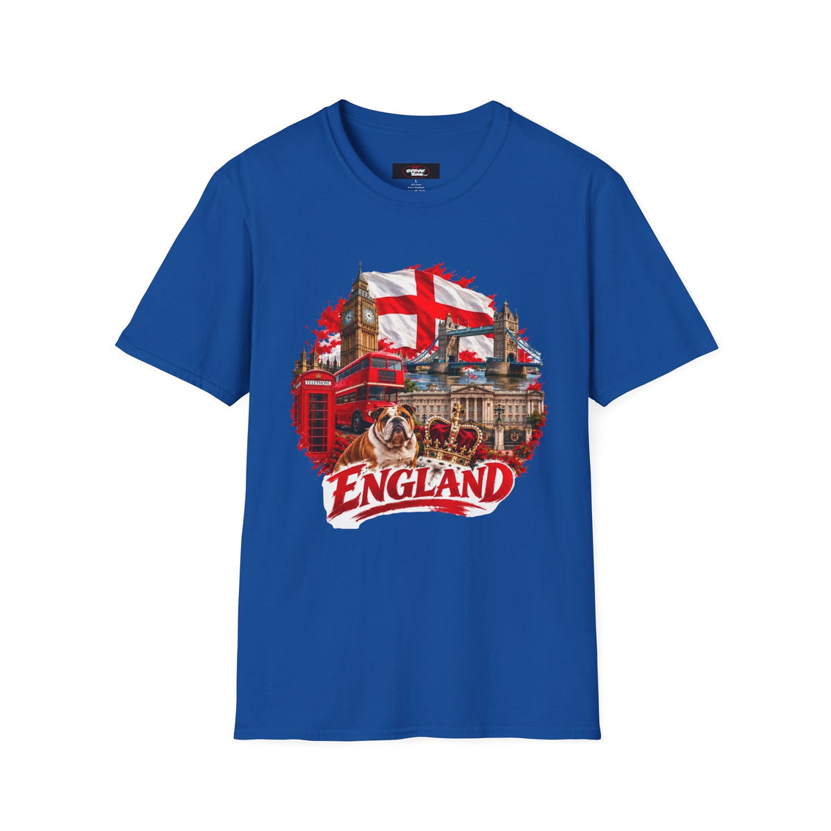 England Collage T‑Shirt — London Icons & St. George’s Flag Design
