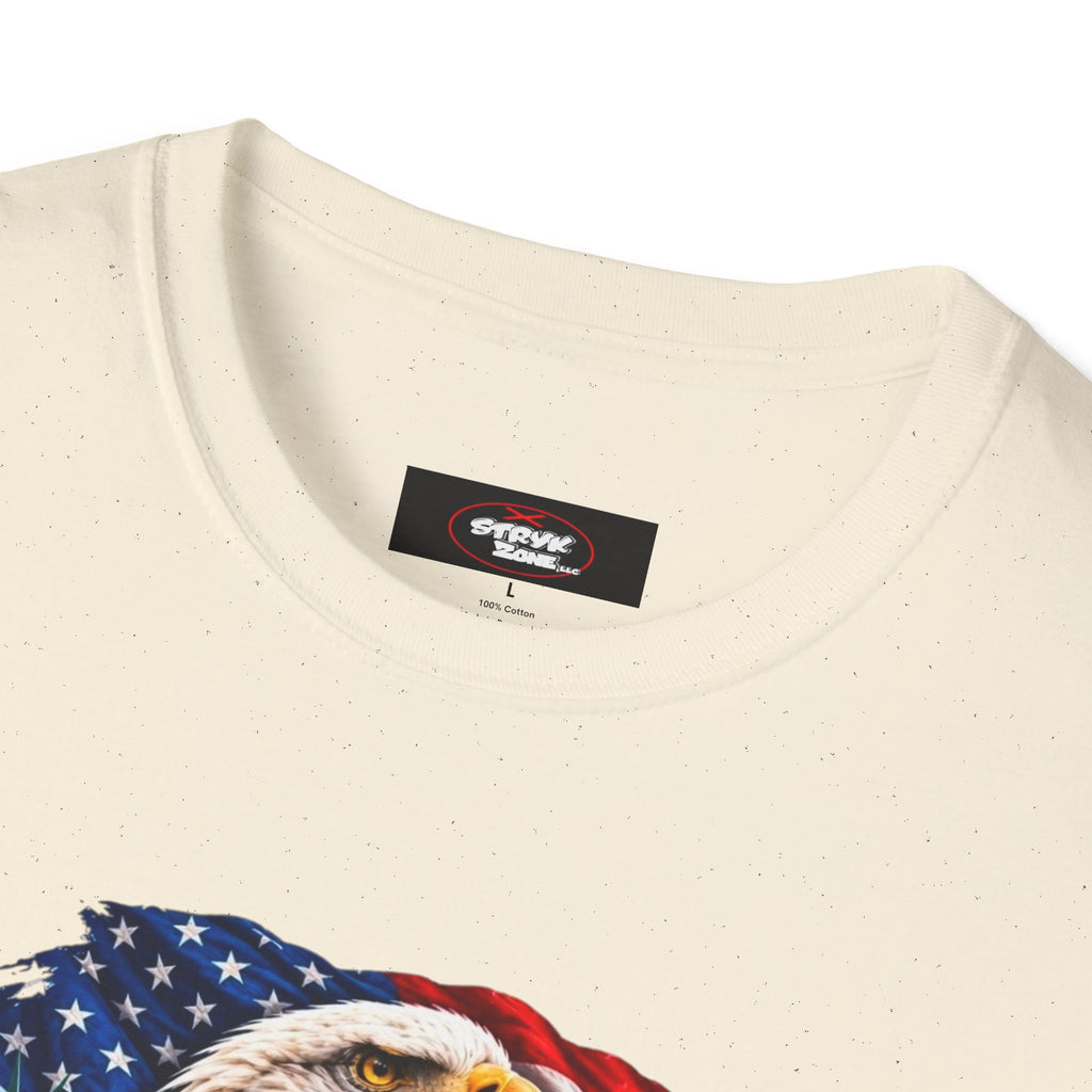 United States Patriotic T-Shirt — Bald Eagle, Statue of Liberty & Route 66 Design