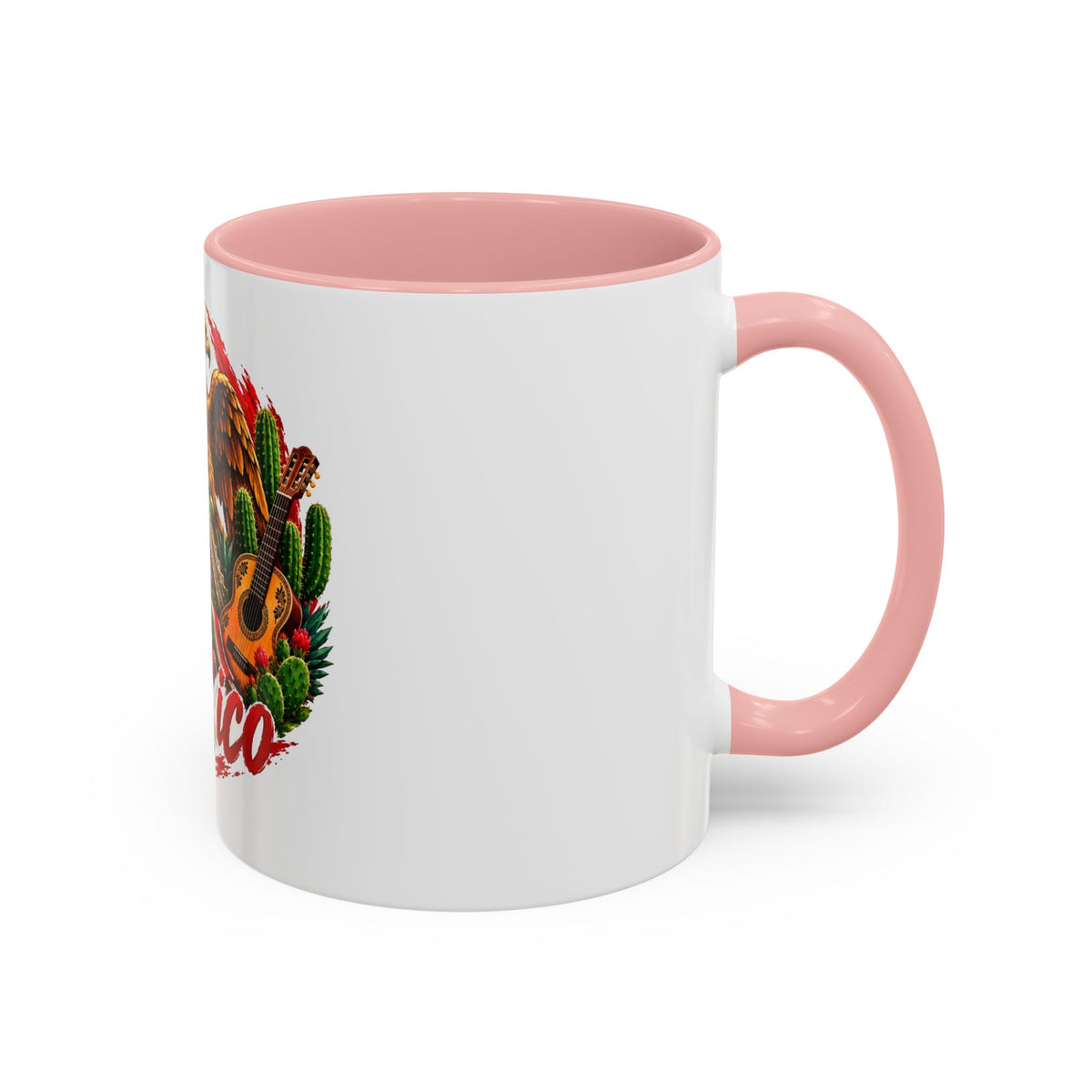 Mexico Souvenir Coffee Mug — Mexican Eagle, Cactus & Guitar Accent Mug