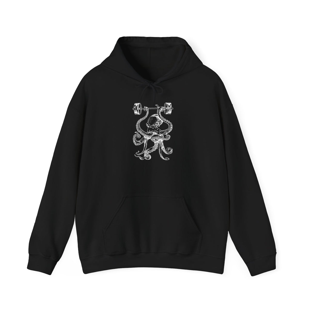 Funny Gym Hoodie – Octopus Weightlifting Graphic