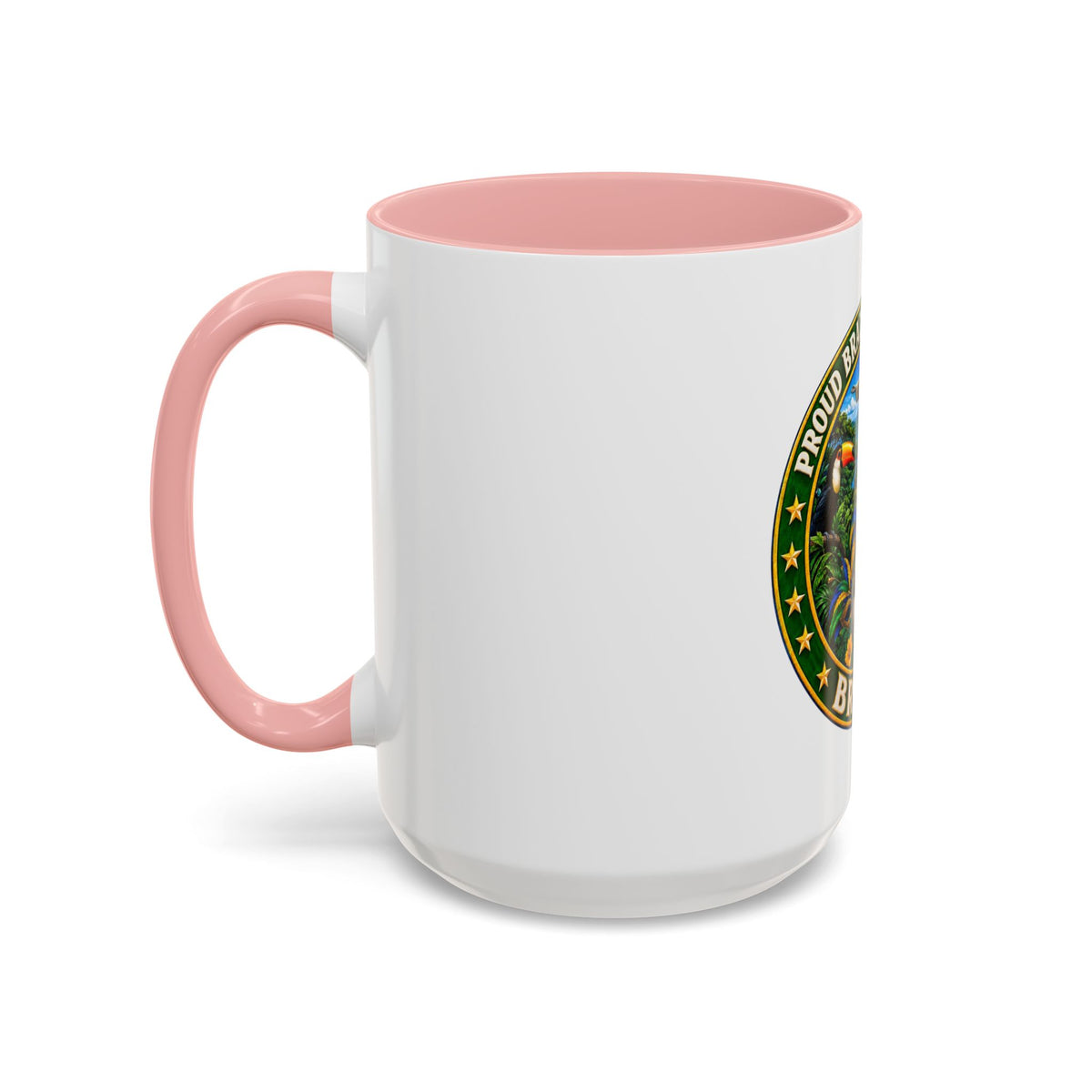 Brazil Pride Coffee Mug – "Proud Brazilian Heritage" Accent Ceramic Mug (11/15oz)