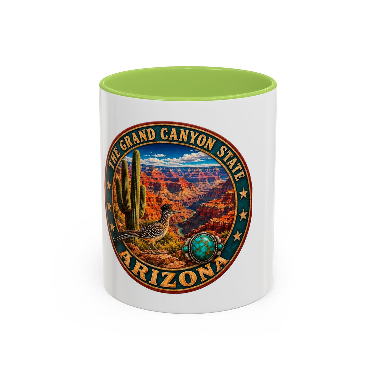 Arizona Grand Canyon Coffee Mug – Vintage State Seal Accent Mug (11/15 oz)